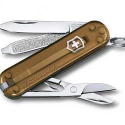 BEL1086 COUTEAU SUISSE VICTORINOX CLASSIC SD CHOCOLATE FUDGE TRANSLUCIDE 7 FONCTIONS NEUF