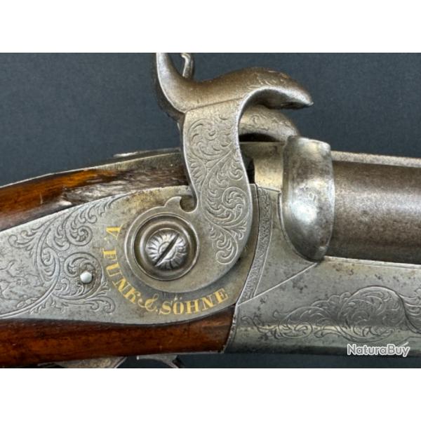 fusil de chasse  a broche cal 16.  V FUNK    SHUL   annee 1870