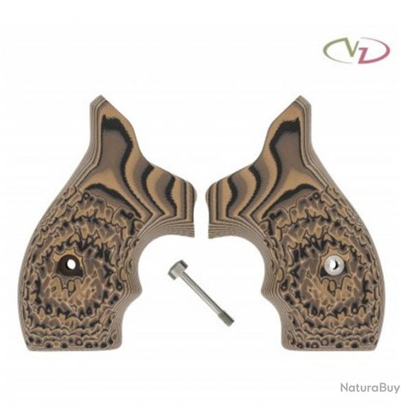 VZ Grips - Poigne pour revolver Kimber K6 grip Stipple - Hyena Brown