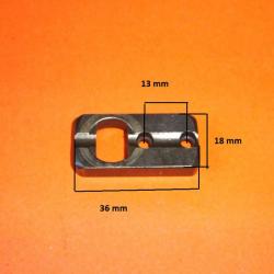 embase acier EAW montage pivot entraxe 13mm - VENDU PAR JEPERCUTE (D23H53)