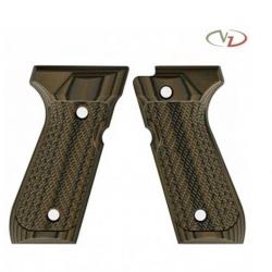 VZ Grips - Poignée pour Beretta 92-96-98 modèle Tactical Slants - Full Size - Hyena Brown