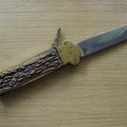 Rare couteau à gravité de fabrication française GRELARD La Roche sur Yon Gravity Knife