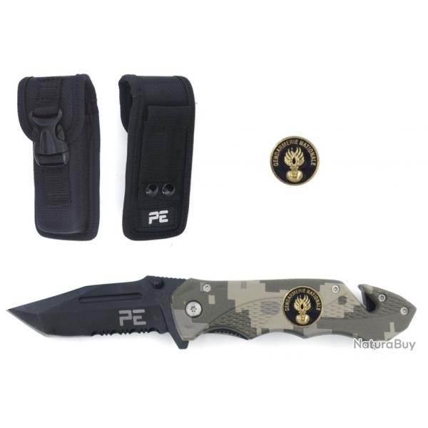 COUTEAU SURVIVAL GENDARMERIE MOBILE AVEC ETUI