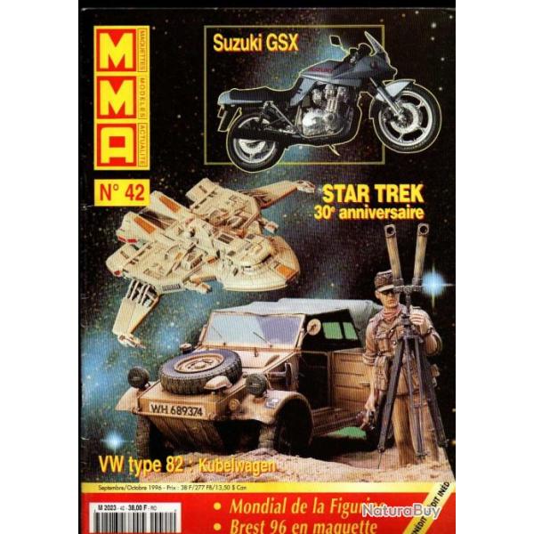 revue maquettes m.m.a.kubelwagen, star trek 30e anniversaire, gloster mtor, bell uh 1, p-38, lg 2