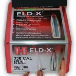 OGIVE HORNADY 33210 CAL. 338 ELD-X MATCH 230GR X100