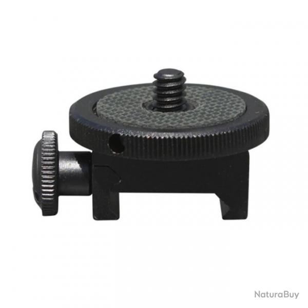 Adaptateur pour camra et accessoire  vis 1/4" sur rail picatinny 20 mm