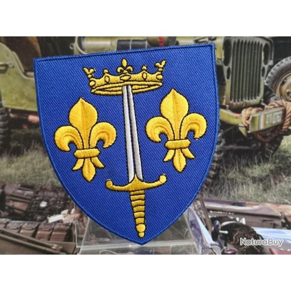 Patch brod Blason de Jeanne d'Arc - Hauteur : 85 mm Largeur 75 mm  n