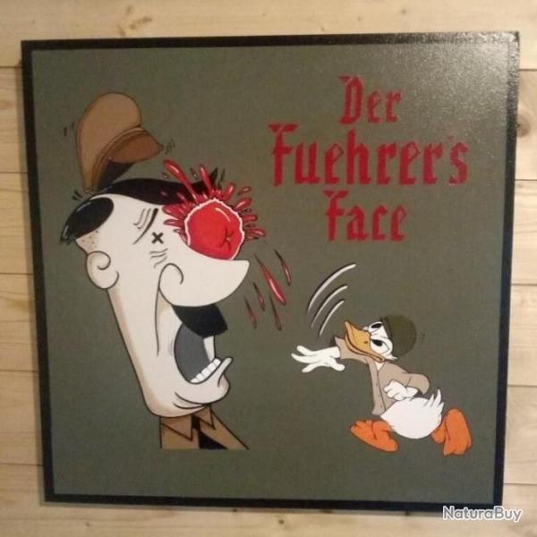 Militaria - Panneau dcoratif US WW2 : "DER FUEHRER'S FACE"