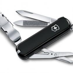 BEL1110 COUTEAU SUISSE VICTORINOX NAIL CLIP 580 NOIR 8 FONCTIONS NEUF