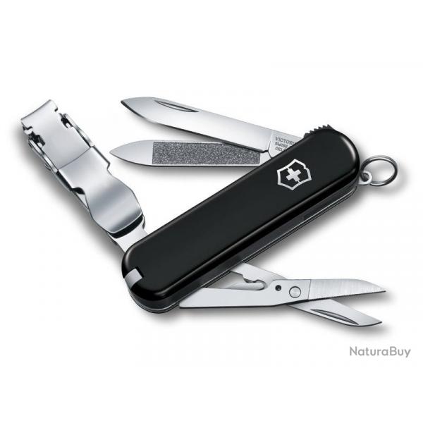 BEL1110 COUTEAU SUISSE VICTORINOX NAIL CLIP 580 NOIR 8 FONCTIONS NEUF