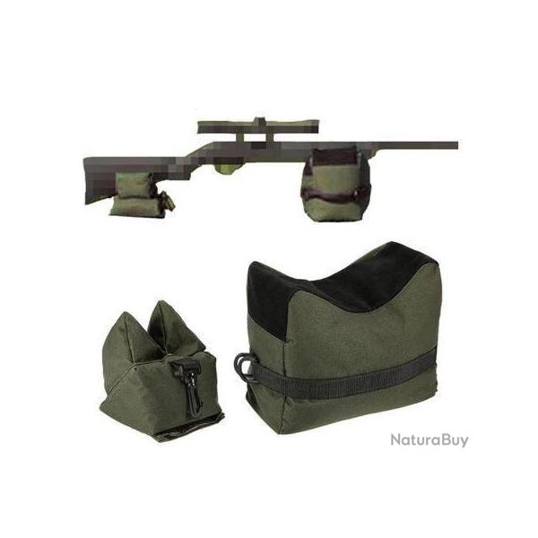 Support avant et arrire fusil - Sac de sable (Vert arme) (4)