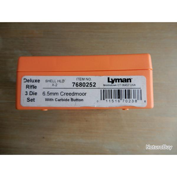 Jeu d'Outils Lyman 6,5 Creedmoor Carbide Button