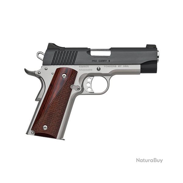 PISTOLET KIMBER 1911 PRO CARRY II  BI COLOR  45 ACP 4,25 POUCES