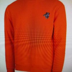 Somlys sweat kid orange broderie sanglier