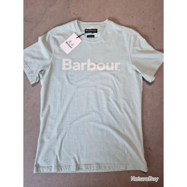 BARBOUT TEE SHIRT LOGO MENTHE CLAIRE