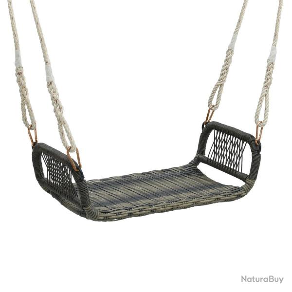Balanoire suspendue incurve de porche en osier accoudoirs confortables balanoire d'arbre en roti