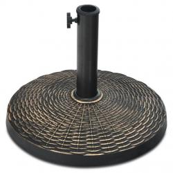 Base de parasol ronde en résine de 12 kg support de parasol d'extérieur robuste avec bouton réglabl