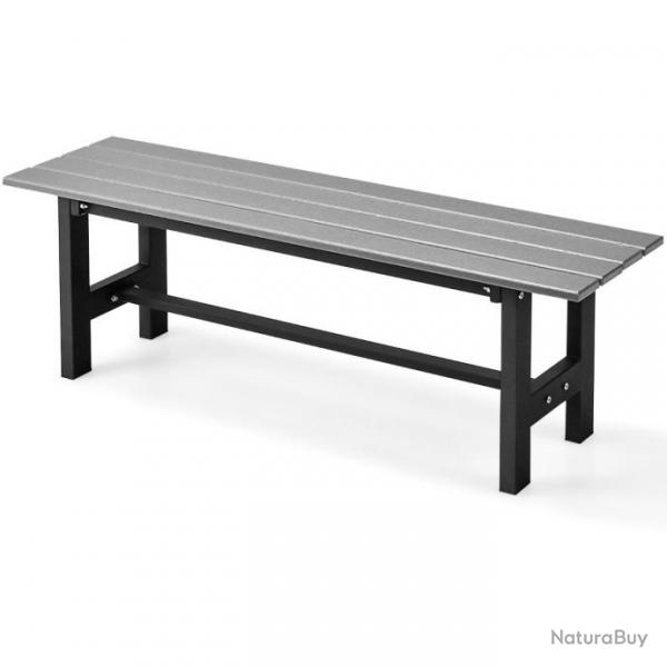 Banc de jardin HDPE pour 2 personnes charge 300 kg banquette extrieur avec cadre en mtal et couvr