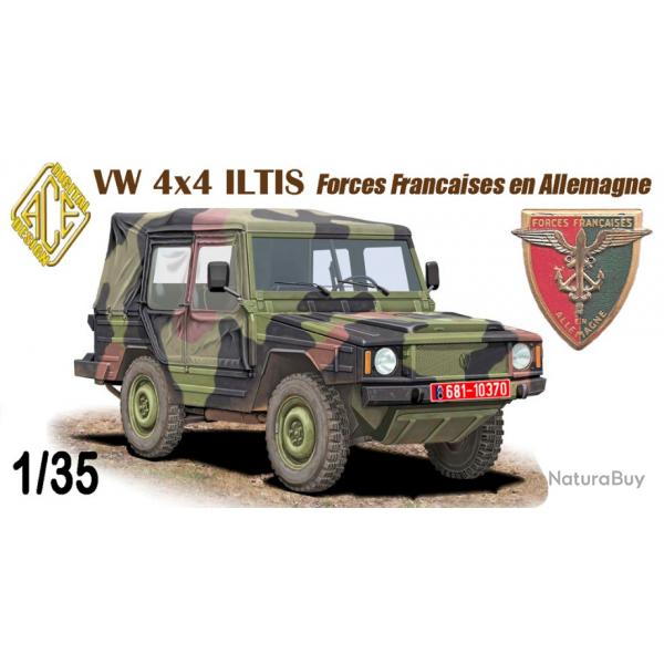 Maquette  monter - Iltis vw 4x4 Forces Franaise en Allemagne 1/35 | Ace production (0000 3561)