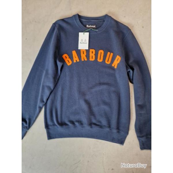 BARBOUR SWEAT CREW LOGO