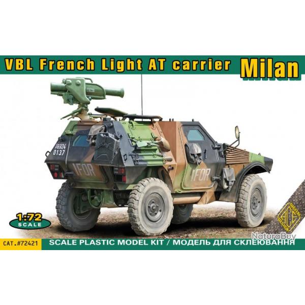 Maquette  monter - Vhicule blind lger Franais VBL Milan 1/72 | Ace production (0000 3563)