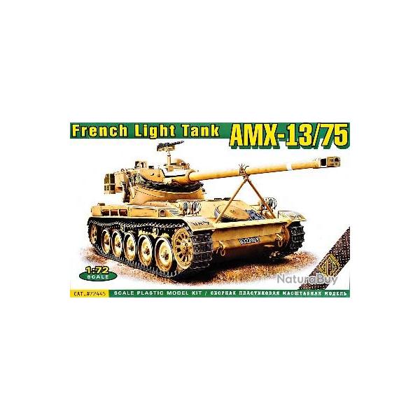 Maquette  monter - Char lger AMX 13/75 1/72 | Ace production (0000 3564)