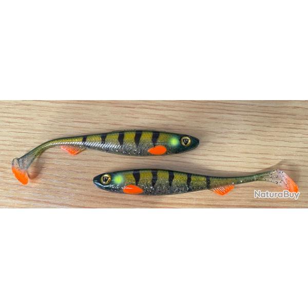 Colori exclusif ! Fox rage Slick Shad 11 cm Green Zebra Ghost