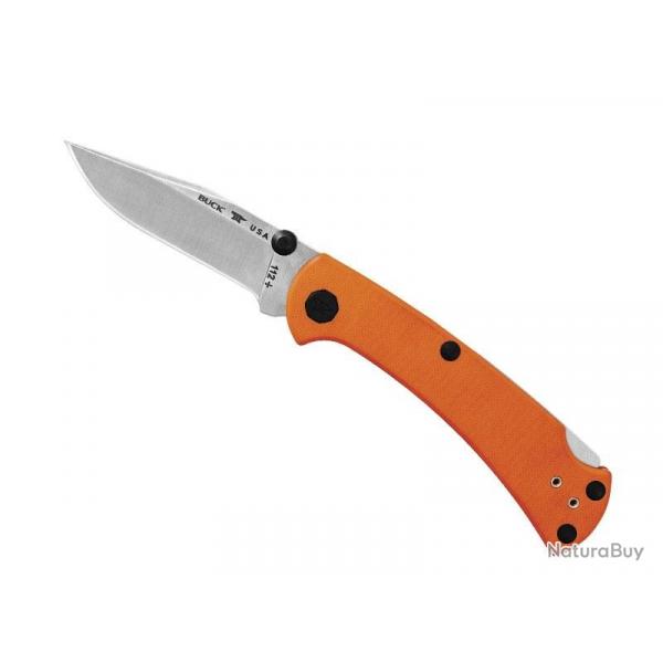 BEL1147 COUTEAU  PLIANT BUCK KNIVES 112 SLIM PRO TRX G10 ORANGE NEUF