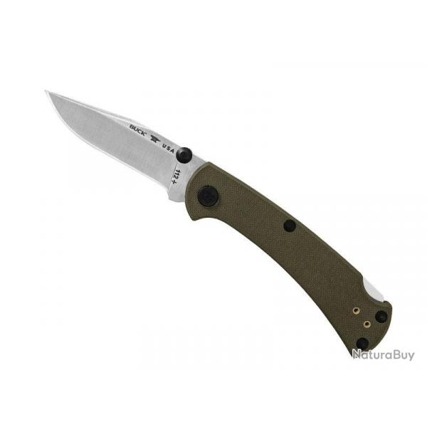 BEL1148 COUTEAU PLIANT BUCK KNIVES 112 SLIM PRO TRX G10 VERT NEUF