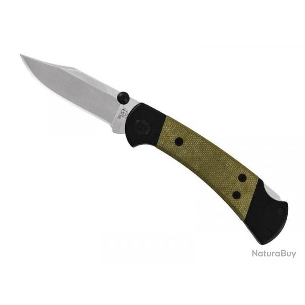 BEL1149 COUTEAU BUCK KNIVES 112 RANGER SPORT MICARTA VERT/ALUMINIUM NOIR NEUF