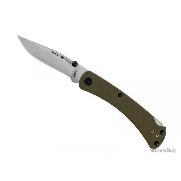 BEL1152 COUTEAU PLIANT BUCK KNIVES 110 SLIM PRO TRX G10 VERT NEUF