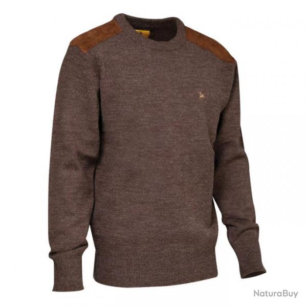 Pull marron col rond Verney-Carron Fox L (Taille 3)