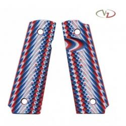 VZ Grips - Poignée pour 1911 modèle Operators II - Profil Slim - Red/White Blue