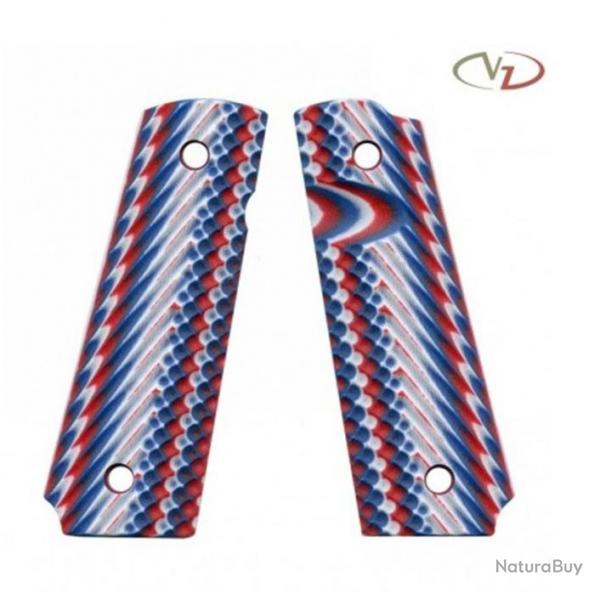 VZ Grips - Poigne pour 1911 modle Operators II - Profil Slim - Red/White Blue