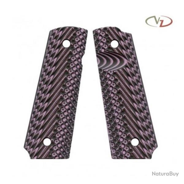 VZ Grips - Poigne pour 1911 modle Operators II - Profil Slim - Zebra Pink