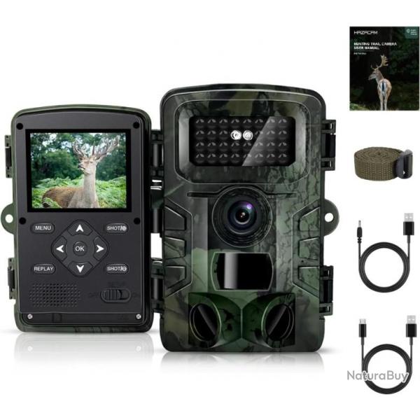 Camra de Chasse 1080P HD LCD Vision Nocturne 34 LED  Angle 120 tanche IP66