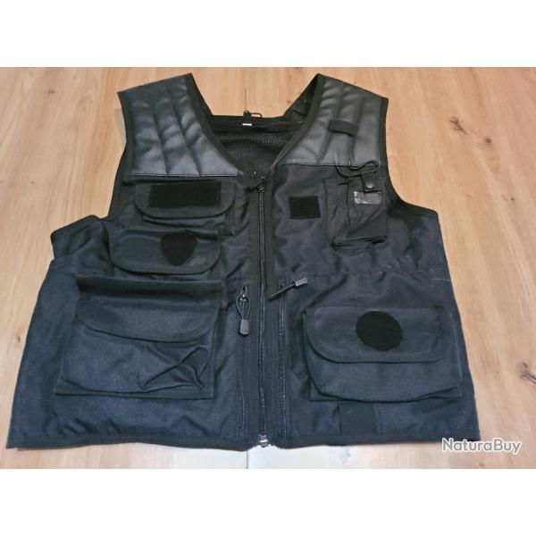 Gilet tactique intervention noir