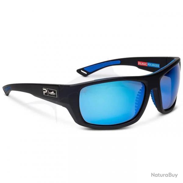 Lunettes Pelagic Pursuit Polarized Mineral Matte Black Blue Mirror