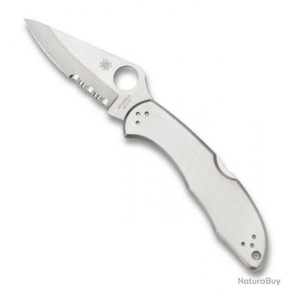 Couteau "Delica 4" VG-10 / inox, Tranchant partiellement dentel [Spyderco]