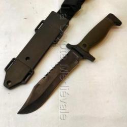 Couteau Tactical BLACK BEAR Noir avec étui pour ceinture