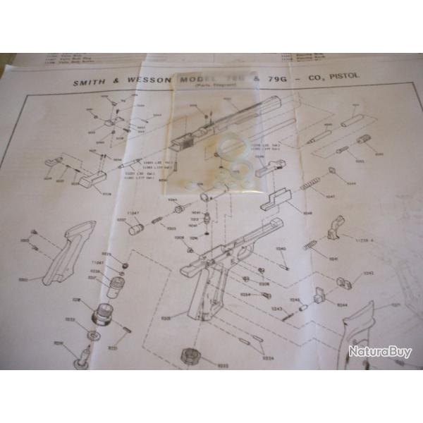 Jeu de joints pour pistolet CO2 S&W Model 78 ou 79 G