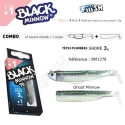 COMBO BLACK MINNOW 7 CM N°1 FIIISH 7 cm / 3 g Ghost Minnow