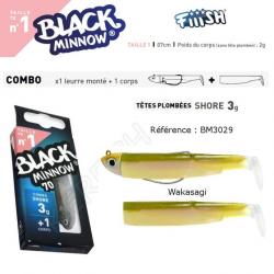 COMBO BLACK MINNOW 7 CM N°1 FIIISH 7 cm / 3 g Wakasagi