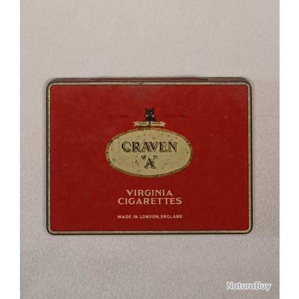 Boite  cigarettes anglaise CRAVEN"A" GB 39/45