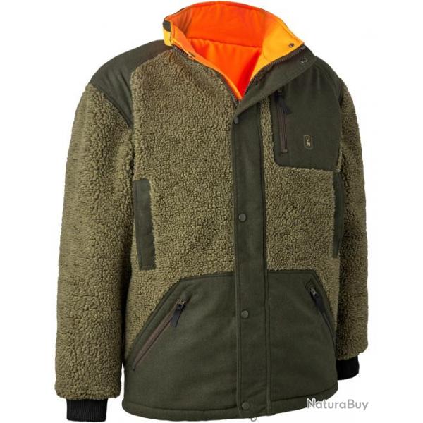 Veste rversible en fourrure Germania Couleur Orange kaki