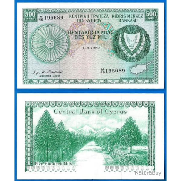 Chypre 500 Mil 1979 Billet Mils Ile Cyprus