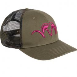 DB24 - Casquette BLASER mesh vert camo et rose