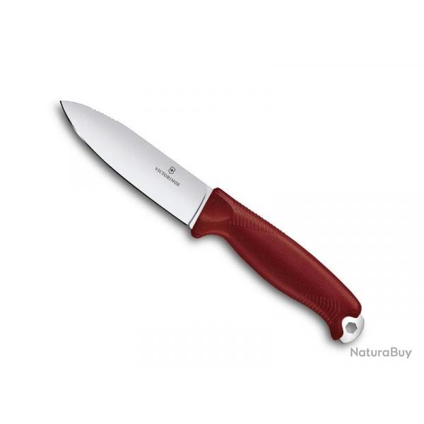 BEL1217 POIGNARD VICTORINOX VENTURE LAME ACIER 10.5CM MANCHE ROUGE + ETUI NEUF