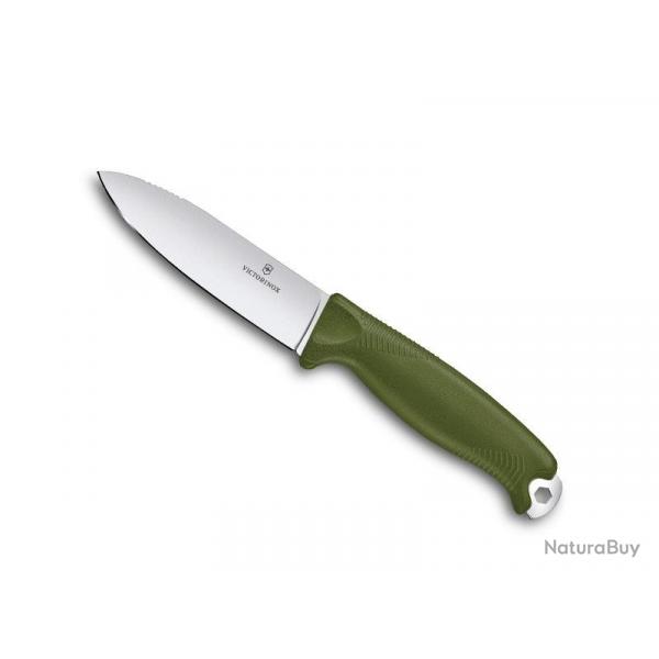 BEL1218 POIGNARD VICTORINOX VENTURE LAME ACIER 10.5CM MANCHE VERT OLIVE + ETUI NEUF