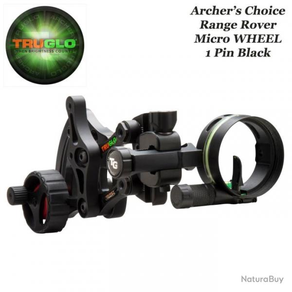 TRUGLO Archer's Choice Range Rover Micro Wheel Viseur de chasse mono pointeur Droitier